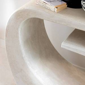 Table console en bois effet béton blanc Vandana Elara Aston - Product Image 4