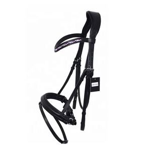 Brida de caballo de cuero ecuestre de alta calidad más vendida, logotipo personalizado, precio bajo, equipo de equitación de cristal Broaband - Product Image 5