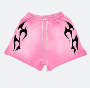 Pantalones Cortos Deportivos de Cintura Alta, Estilo Hip Hop, Ecológicos, de Alta Calidad, con Cierre a Presión en la Rodilla, de Spandex/Poliéster, Estampados, Lisos, de Verano, Tipo Bermuda, para Hombre - Product Image 1