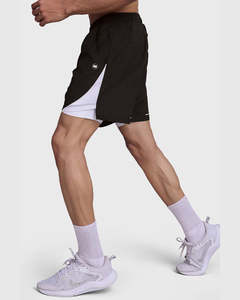 <b>Men</b> Quick Dry Training <b>Shorts</b> with Inner <b>Compression</b> <b>Shorts</b> 2-in-1 Gym Running Fitness <b>Shorts</b> - Product Image 1