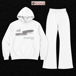Conjunto Deportivo con Capucha Blanca, Sudadera y Pantalones Largos de Algodón, Color Sólido, Logotipo Digital Impreso en la Parte Delantera, Ropa de Otoño Personalizada - Product Image 5