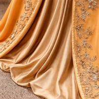 Nouvelle Robe Caftan Marocaine Élégante en Georgette pour Femme Grande Taille, Tenue de Soirée Ethnique Traditionnelle Longue à Paillettes