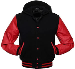 New Collection Custom <b>Men's</b> Winter <b>Baseball</b> Varsity <b>Jacket</b> Stylish Woolen Sleeves Thin Thickness Waterproof Windproof Breathable - Product Image 5