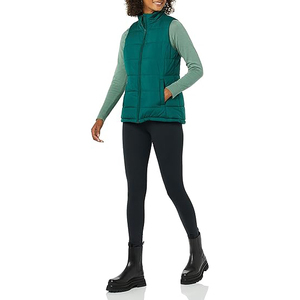 New Puffer <b>Vest</b> Designs Women Sleeveless Solid Color <b>Long</b> Hooded Puffer <b>Vest</b> Puffer Waistcoat Women Sleeveless Puffer <b>Vest</b> - Product Image 6