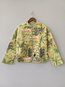 Chaqueta de algodón india, chaqueta de algodón acolchada, chaqueta hecha a mano, chaqueta para mujer, abrigo estilo bohemio - Product Image 1