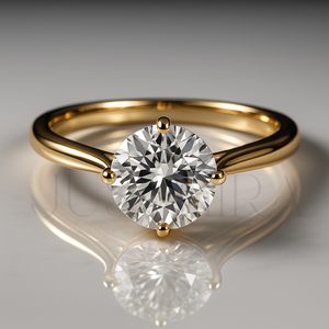 Certified Round Cut Moissanite Diamond Solitaire <b>Ring</b> for Women Silver Gold Rose Gold Options Free Delivery Elegant Fine Jewelry - Product Image 2