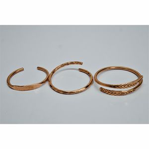 <b>Pure</b> Copper Magnetic Therapy Bracelet High Quality Adjustable Open Bangle for Pain Relief Women Arthritis Energy Jewelry Bangle - Product Image 5