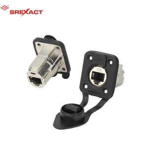 Connecteur de réseau femelle en alliage de zinc de résistance aquatique de RJ45 Cat6A IP66 - Product Image 1