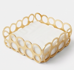 Porta Servilletas de Metal Dorado, Diseño Moderno, Perfecto para el Hogar, Cocina, Organizador Esencial, Decoración y Uso en Hoteles - Product Image 1