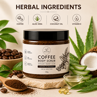 Gommage Corporel au Café Bio Premium, Formule Végétalienne à Base de Plantes, 100% Naturel, Glycérine, Parfum Pastèque, Vente en Gros, Marque Privée