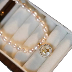 Collier en perles d'eau douce naturelles de 3 à 4 mm, or 18 carats, argent 925, Aurora, rond, sans défaut, collier de plafond en perles - Product Image 5
