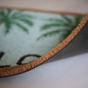 พรมเช็ดเท้าลายปาล์มเขตร้อน Island Welcome Coco Brush  วัสดุใยมะพร้าวพิมพ์ลาย  ด้านหลังเป็น PVC  สำหรับตกแต่งบ้าน  ดีไซน์สวยงาม  ใช้สำหรับทางเข้าบ้าน - Product Image 2