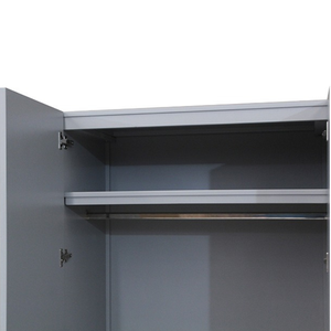 Armario de madera maciza de caoba vintage, diseño clásico con pintura blanca elegante, amplio almacenamiento para muebles de dormitorio - Product Image 4