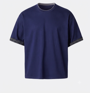 T-shirt formel professionnel pour homme à col rond, respirant, 100 % coton, couleur unie, haute qualité, coupe classique, design économique, faible MOQ - Product Image 1