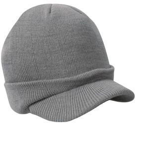 Wholesale Custom Winter <b>Beanie</b> <b>Hat</b> 100% Acrylic Hand-Knitted Cuffed Warm Solid Pattern Embroidery for <b>Men</b> Adults Outdoor Sports - Product Image 2