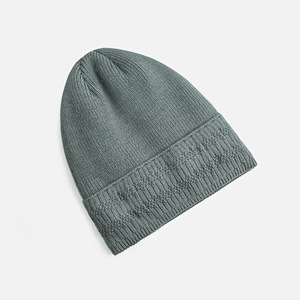 Bonnet tricoté unisexe, couleur unie, bonnet d'hiver, 100% acrylique, couvre-chef décontracté pour l'extérieur, pour adultes, 56-58 cm - Product Image 1