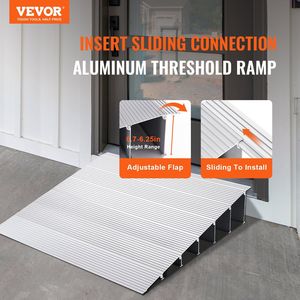 Rampa de Aluminio Ajustable para Umbral de Puerta de 6 Pulgadas de Altura, Capacidad de Carga de 800 Libras, Rampa de Acceso para Sillas de Ruedas, Dispositivo de Asistencia para Carga de 800 Libras - Product Image 2