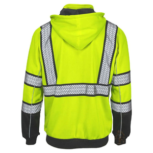 Vêtements de sécurité réfléchissants à haute visibilité, respirants, veste d'hiver pour agents de sécurité, sweat-shirt à haute visibilité pour hommes, certifié CE, séchage rapide - Product Image 5