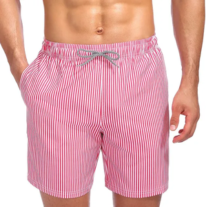 Shorts de bain pour hommes en gros, séchage rapide, polyester, shorts de plage, logo personnalisé, taille élastique, été - Product Image 2
