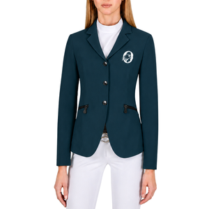 Teal Equestrian <b>Jacket</b> for <b>Women</b> Elegant Slim Fit Riding Blazer Professional Horse Riding Competition Coat Custom OEM Wholesale - Product Image 1