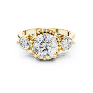 Joyas Shradhha Anillo de diseño de corazón abierto chapado en oro de 10K Regalo romántico para aniversario o Día de San Valentín - Product Image 3