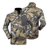 Vêtement technique de chasse en toile Performance Floral, avec col zippé, en polaire, imperméable, coupe-vent, respirant, anti-UV, pour activités tactiques en extérieur