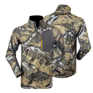 Performance Floral Hunting Canvas Baselayer Quarter Zip Fleece Midlayer <b>Waterproof</b> Windproof Breathable Anti-UV Outdoor Tactical - Product Image 1