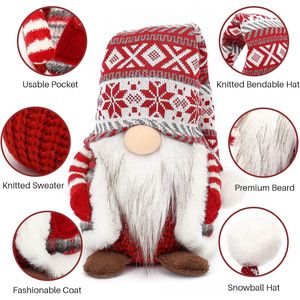 Gnomo Svedese Nordico Tomte, Elfo di Peluche, Decorazioni Natalizie, Ornamenti per Natale, Compleanno, San Valentino, Ringraziamento - Product Image 2