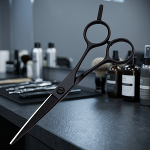 5.5 Inch 440C Stainless Steel Black Finish <b>Thinning</b> Scissors Professional Barber Hairdressing Salon Shears - Product Image 3