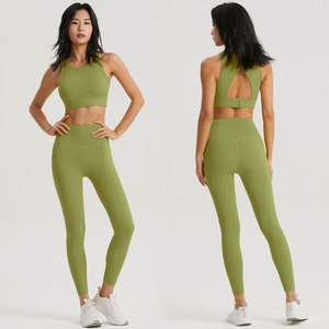 Ensemble de sport haut de gamme, tendance, respirant, léger et confortable, comprenant un legging taille haute et un soutien-gorge de sport, du meilleur fournisseur pour la gym et le fitness - Product Image 3