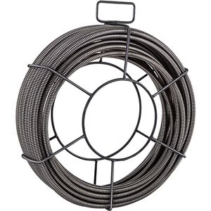 Cavo per la pulizia di scarichi in acciaio a nucleo solido da 30,5 m x 3/8 pollici con 4 tagliacavi, per tubi da 4 pollici, per dragaggio tubi e agenti di pulizia fognaria - Product Image 6
