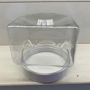 Tarros de plástico cuadrados transparentes con logotipo personalizado directo de fábrica, con tapas rosas y negras, OEM ODM, tarro de plástico para alimentos, molde abierto, Pavico Vietnam - Product Image 4