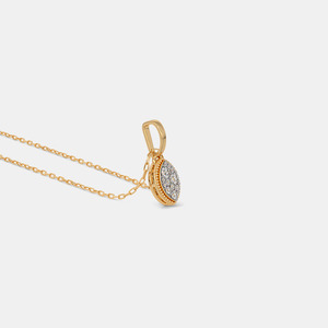 Collar con Colgante de Diamante Cultivado en Laboratorio con Halo de Oro Amarillo de 14K - Product Image 4