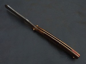 Cuchillo de Afeitar de Acero de Damasco con Mango de Madera, Hoja Recta de 8 Pulgadas, No Ajustable, Grado Industrial OEM, Personalizable - Product Image 3