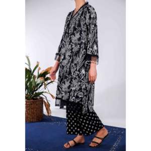 2PC bordado e impreso Cambric Suit PS4943 vestidos de cóctel elegantes - Product Image 3