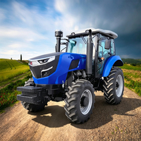 Tractor Agrícola de 80HP con Tracción 4x4, Cabina con Aire Acondicionado, Fuerte Presión Hidráulica y Gran Capacidad de Elevación para Trabajo en Campo