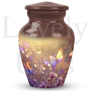 Urna de cremación con diseño de mariposas para cenizas humanas preciosas, urna conmemorativa decorativa, recuerdo funerario, tributo. - Product Image 2