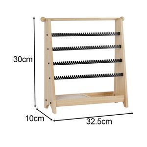 Présentoir à bijoux en bois à 5 niveaux, support multi-couches pour colliers, organisateur pour un rangement élégant - Product Image 5