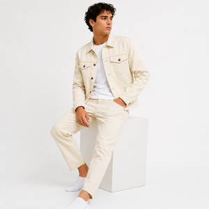 Veste en jean intemporelle pour homme, offrant une qualité durable, une liberté de mouvement confortable et un style facile pour un usage quotidien décontracté et des looks urbains. - Product Image 5