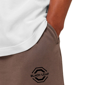 Pantalon de jogging pour homme en molleton épais bleu, coupe droite, jambe extrêmement large, effet délavé, faible MOQ, logo personnalisé - Product Image 5