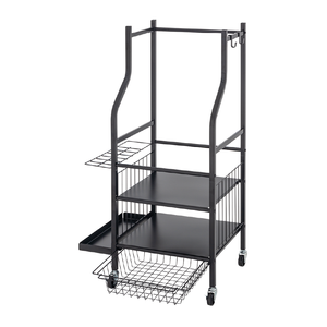 Étagère de rangement pour matériel de golf en métal durable avec roulettes, quatre niveaux, pour équipement sportif d'intérieur, design minimaliste multifonctionnel, type sur pied - Product Image 6
