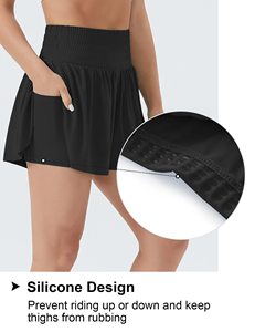 Shorts de sport pour femmes, shorts de course d'été pour femmes, contrôle de l'humidité, poche profonde sécurisée, entraînement sportif et fitness - Product Image 4
