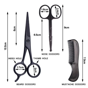 Kits de barbier faciles et simples à utiliser, lames colorées et affûtées de 5,5 pouces, kit de ciseaux de barbier professionnels pour la beauté - Product Image 4