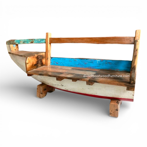 Sofá de Dos Plazas Hecho a Mano con Madera de Barco Reciclada, Duradero, para Hogar, Villa, Hotel, Estilo Rústico, Muebles de Interior y Exterior, Venta al Por Mayor - Product Image 2