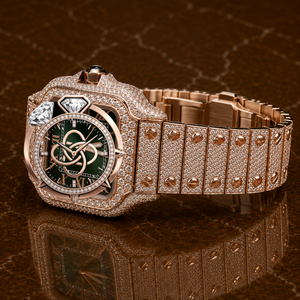 Reloj de Pulsera de Lujo con Moissanita para Hombre, con Incrustaciones de Piedras, de Acero Inoxidable, con Diamantes - Product Image 3