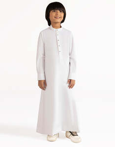 Thobe arabe pour garçons, vêtements musulmans islamiques, robe longue traditionnelle, tenue de l'Aïd, vêtements de prière, vente en gros, logo personnalisé accepté - Product Image 2
