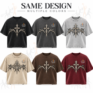 เสื้อยืดโอเวอร์ไซส์สไตล์วินเทจฟอกสีแบบแอซิดวอช ผ้าคอตตอนหนา 100% ทรงหลวมไหล่ตก สตรีทแวร์ แห้งเร็ว ระบายอากาศได้ดี - Product Image 5