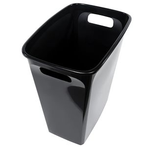 Automatischer 50L Kunststoff-Mülleimer mit offenem Deckel, 8,8 Gallonen Abfalleimer für den öffentlichen Gebrauch, Schwarz (2er-Pack) - Product Image 2