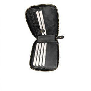 Cartera impermeable personalizada de cuero genuino con cierre abierto a la moda, 5 pulgadas, regalo de calidad superior para hombre, tarjetero, precio barato - Product Image 1