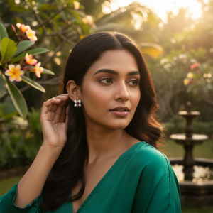 Hermosos y Elegantes Pendientes Cuadrados de Granate Rojo Hechos a Mano, Pendientes de Plata de Ley 925 con Piedras Preciosas para Mujeres y Niñas - Product Image 5